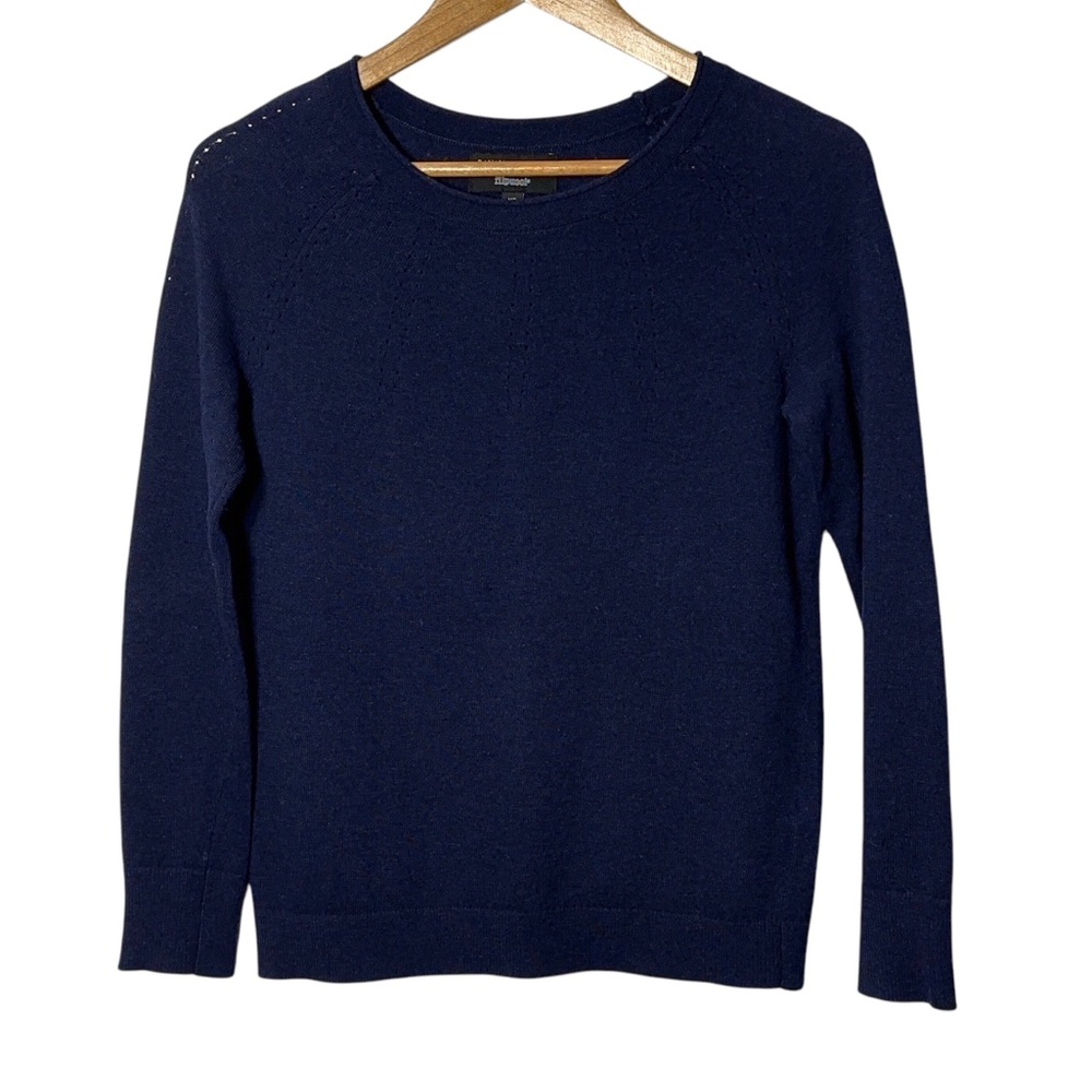 Banana Republic Italian Merino Wool Cashmere Blend Sweater Womens Size XS Blue